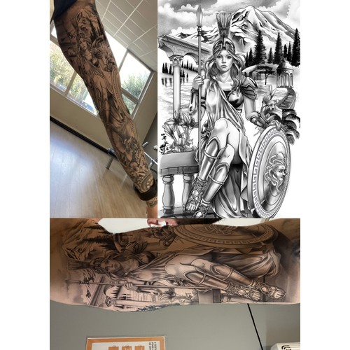 Athena for last part of sleeve tattoo