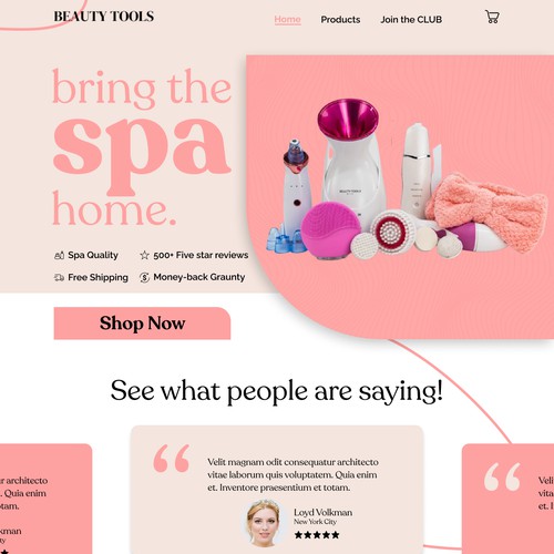 Cosmetics & Spa website design