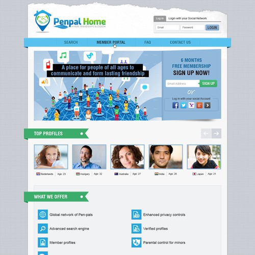 Penpal Home needs a new website design