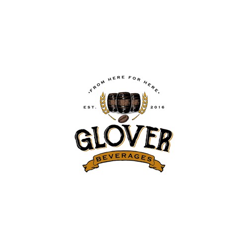 Classic logo design for Glover Beverages