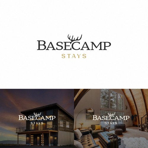 Logotype for a high-quality vacation rental brand in the Teton Mountains, near Yellowstone and Grand Teton National Parks.