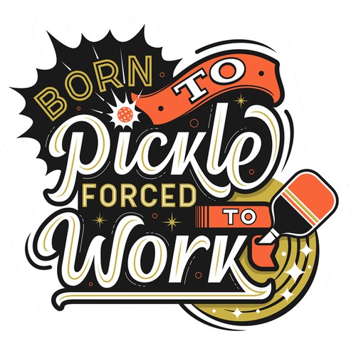 Pickle ball sticker design