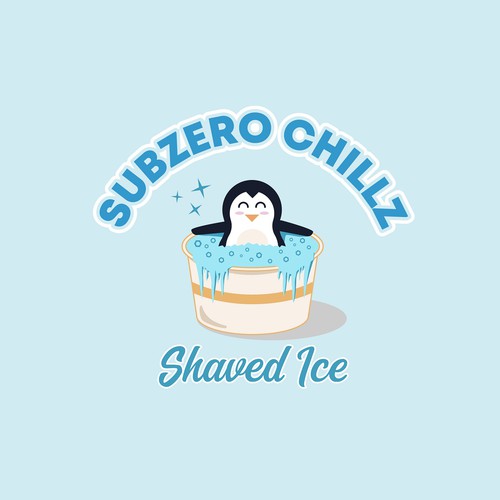 Character logo for a shaved ice stand