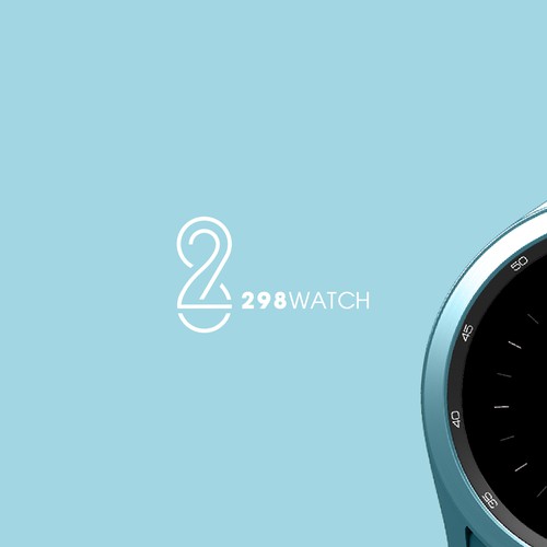 Logo for infinity lettermark number 298 watch