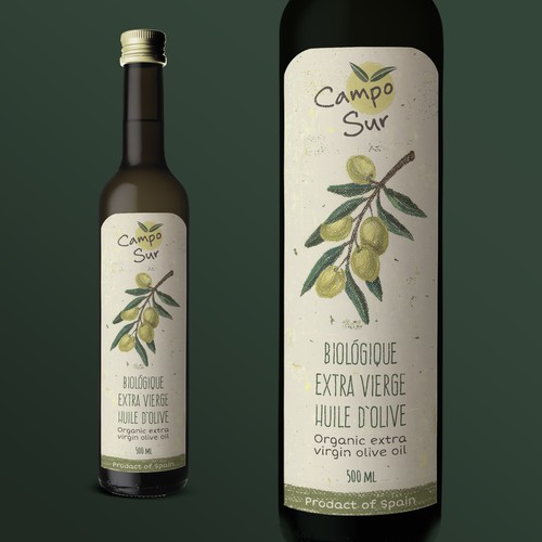 Label for organic olive oil