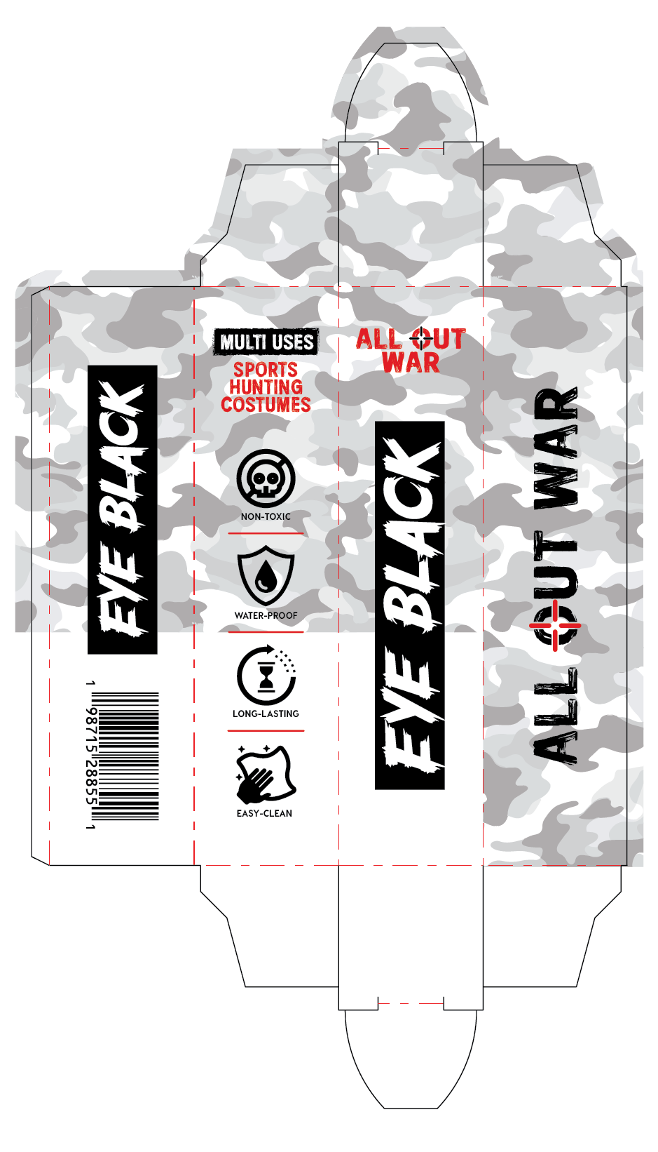 EDITS to the "Packaging and label for All Out War"