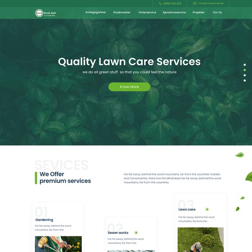 WordPress Theme Design For A Gardening Service Provider