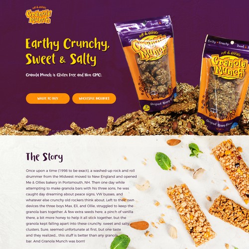 Granola Munch Web design concept