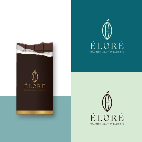 Elegant and luxurious logo for a chocolate brand