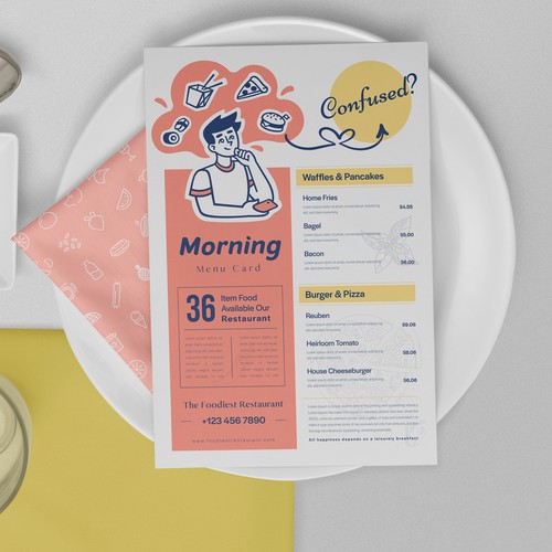 Menu design for Restaurant