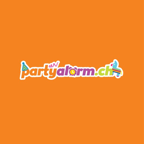 Fun logo concept for online party vendor