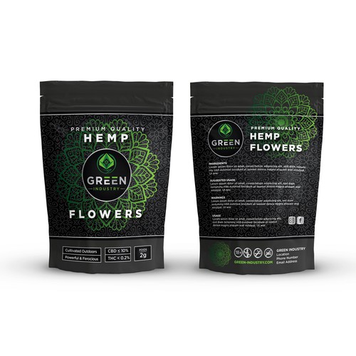 Hemp & CBD Flowers Packaging Design