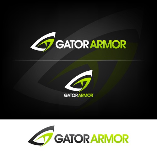 creative execution of letters G and A that resembles the eye of an alligator