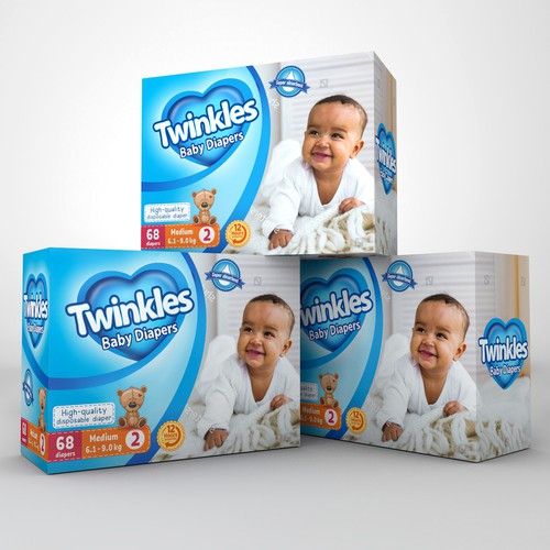 Luxury package design for baby diapers