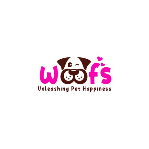 Creative modern playful dog logo design for woofs