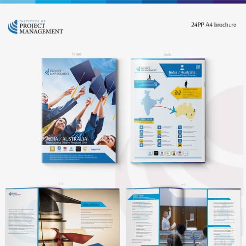 24pp A4 brochure for international (Indian) student recruitment