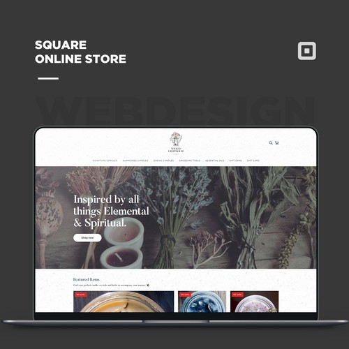 Square online store for a Candle Shop