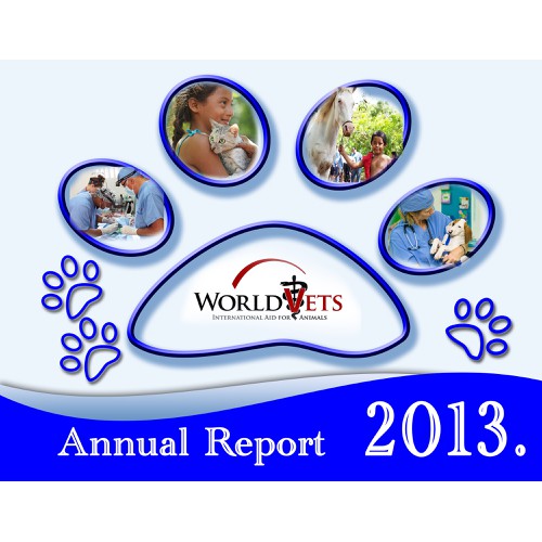 Create a cover page for World Vets' Annual Report