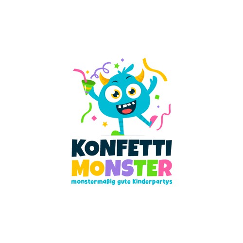 Fun logo for a kids party company