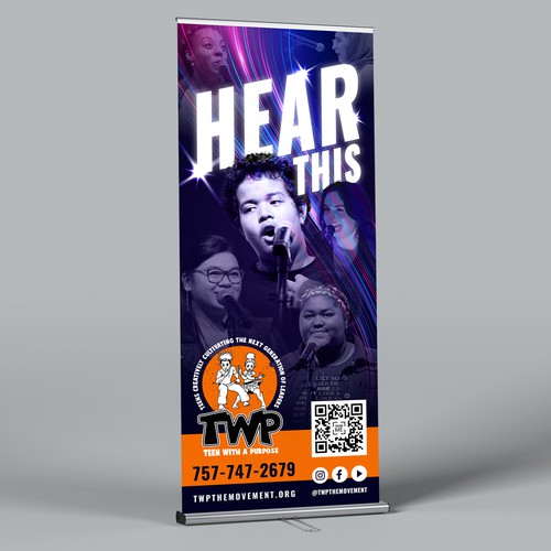 Bold, Artistic & Creative Rollup Banner For Youth