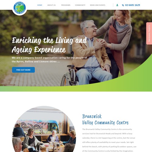 Elder Care website design