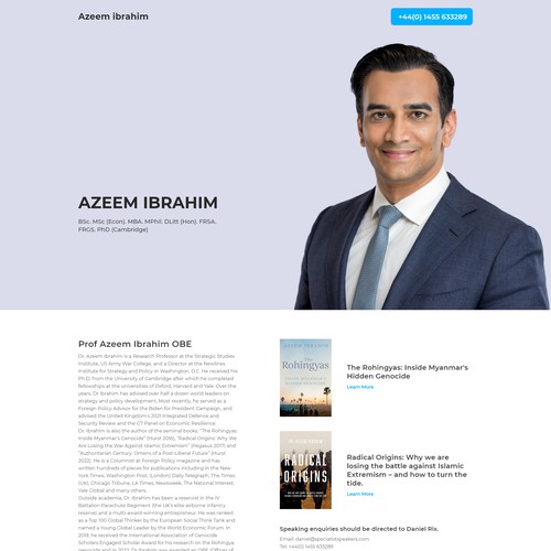 Single Page Personal Website