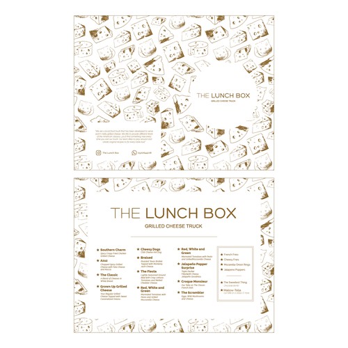 Menu design for @thelunchbox