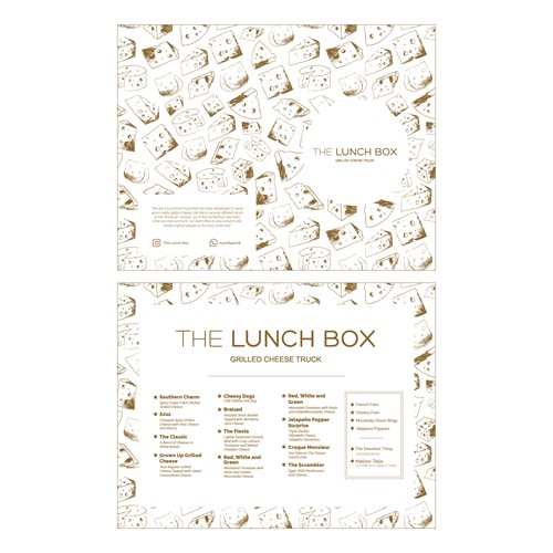 Menu design for @thelunchbox