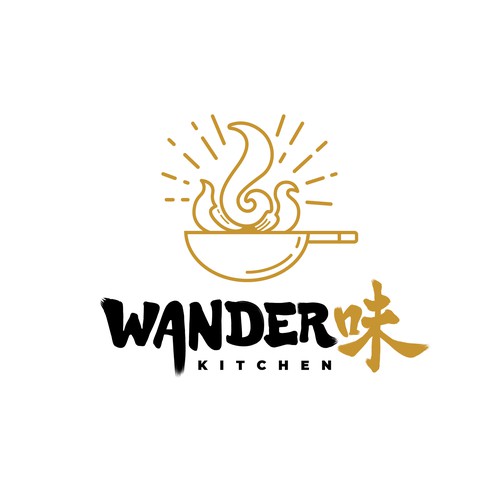 Minimal logo design for an Asian fusion restaurant