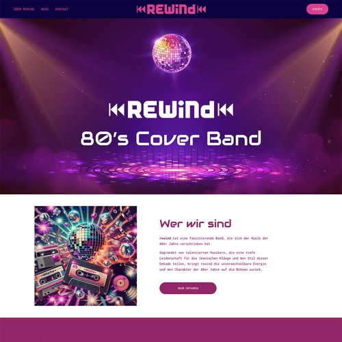 Website 80s Cover Band