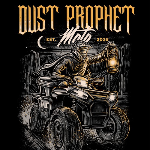 Dust Prophet Moto ATV T-shirt design