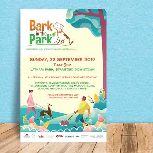 Flyer design for fun doggie day in the park