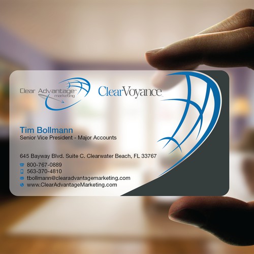 Clean Design for a potentially clear or frosted card.  Software development for the casino industry.