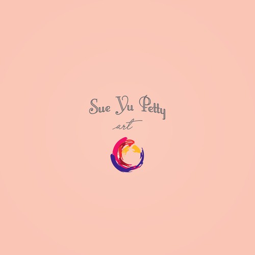 Logo design for Sue Yu Petty an oil paint artist