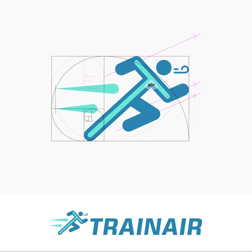 Trainair Logo with the Runner and T Shape