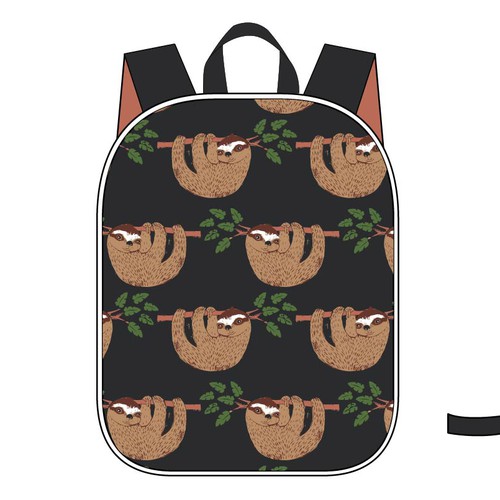 Back pack design for boys with sloth