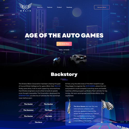 NFT Racing Game website