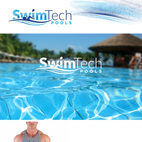 Create a modern fun logo/business card design for a topnotch Pool company!