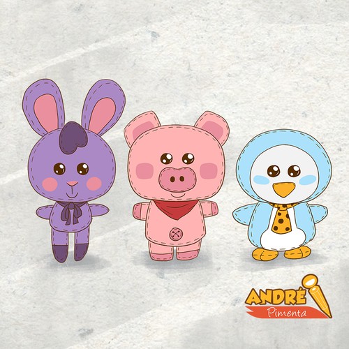 Concept for mascot plushies