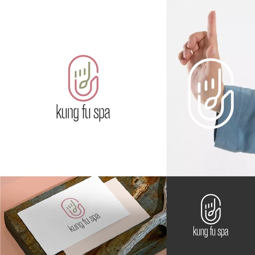 kung fu spa logo design