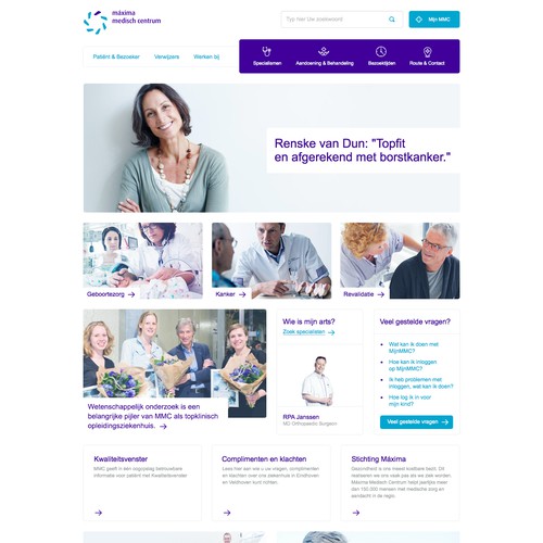 Hospital homepage