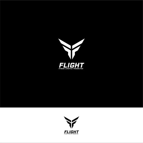 timeless logo concept for flight