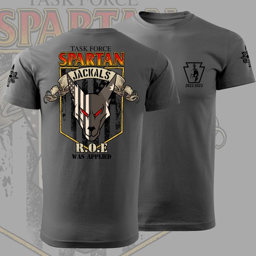 spartan jackal tshirt design