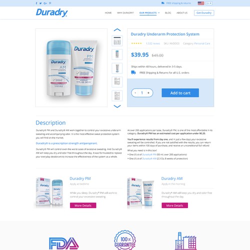 Redesign a fun and clean website! :) Duradry.com