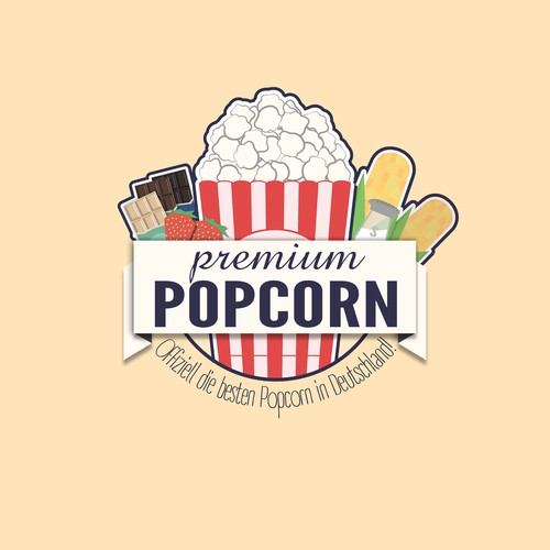 Premium popcorn logo