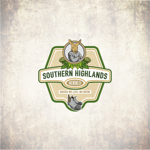 Beer logo with Australian particularity