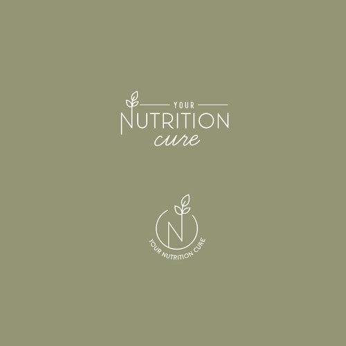 A modern, minimalistic logo for a nutritionist brand