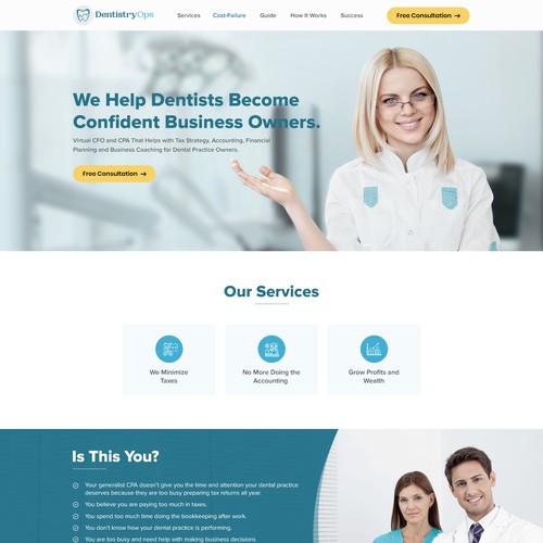 Dentist Landing Page Design