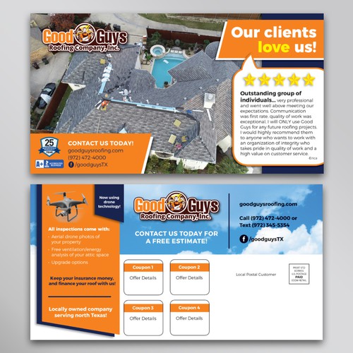 Roofing Contractor Client Card