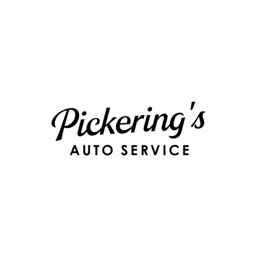 Clean script wordmark for auto service